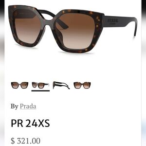Prada Tortoise Shell Gray And Black Sunglasses